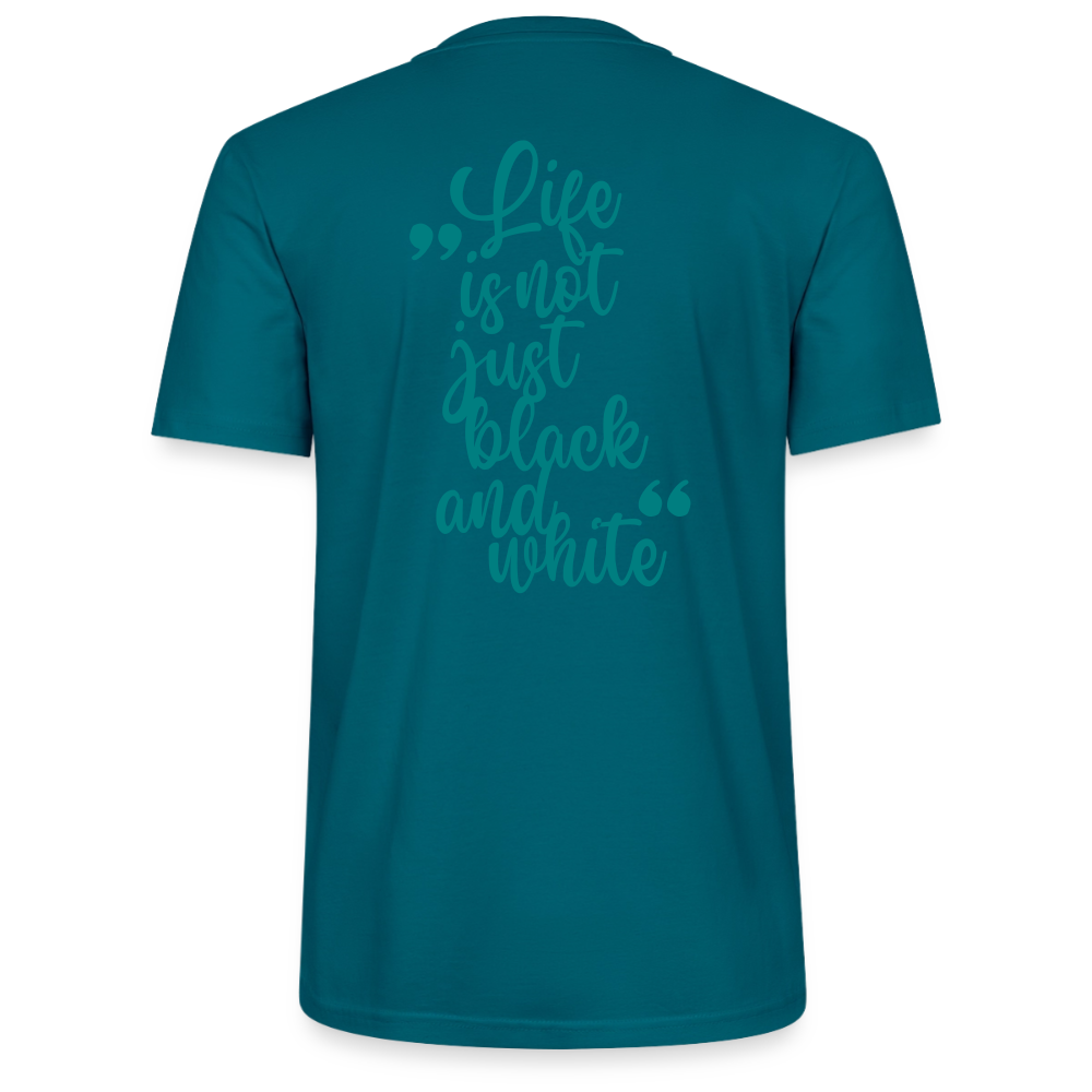 LiNBW. Unisex T-Shirt Premium Crew Blue Edition Life is not just black and white - LiNBW.