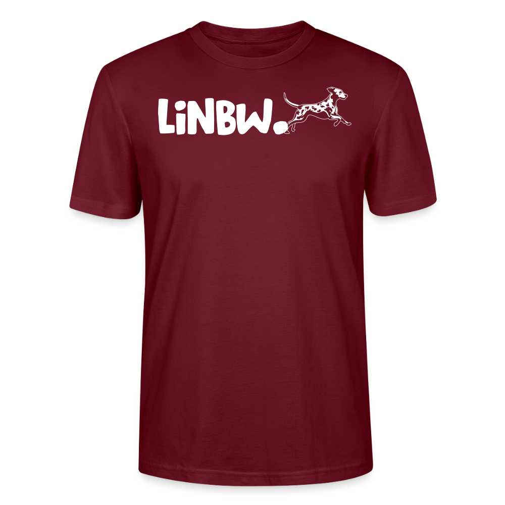 LiNBW. Unisex T-Shirt Premium Crew White Edition Life is not just black and white - Burgunderrot