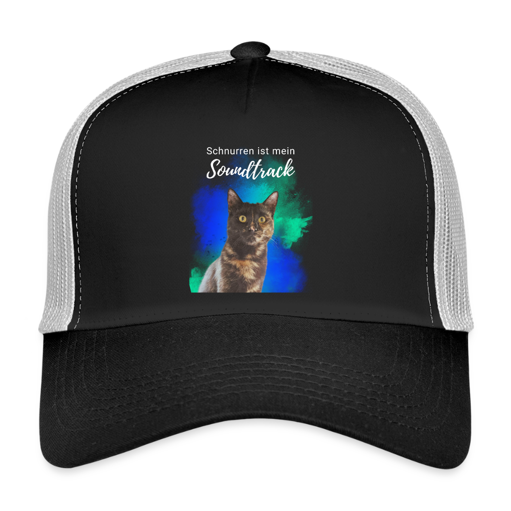Nala´s Trucker Cap Schnurren ist mein Soundtrack White Edition - Schwarz/Steingrau