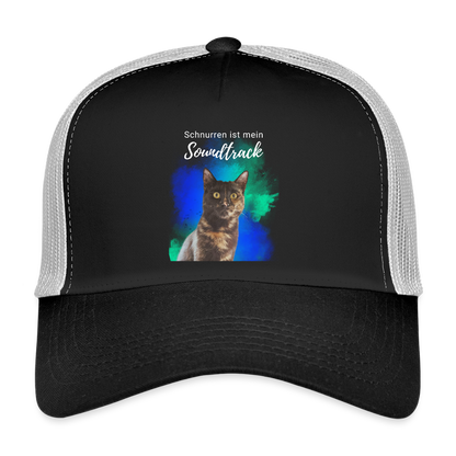 Nala´s Trucker Cap Schnurren ist mein Soundtrack White Edition - Schwarz/Steingrau