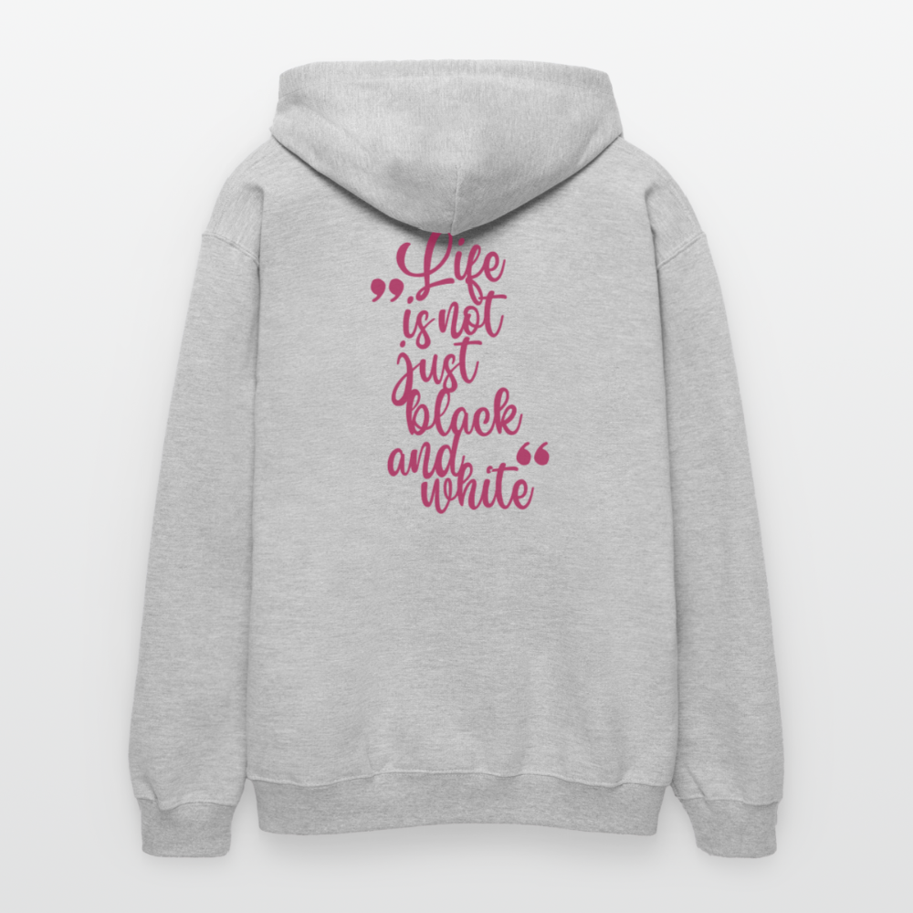 LiNBW. Crew Hoodie Pink Edition Life is not just black and white - Hellgrau meliert