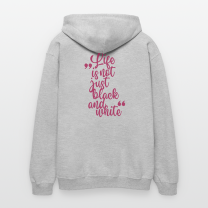 LiNBW. Crew Hoodie Pink Edition Life is not just black and white - Hellgrau meliert