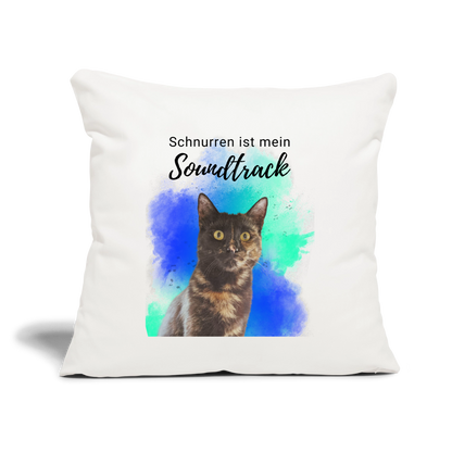 Nala´s Kissen Schnurren ist mein Soundtrack Black Edition - Naturweiß 