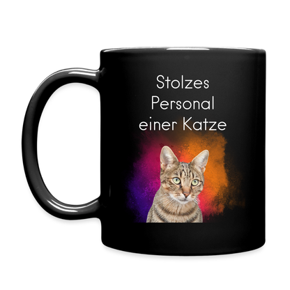 Pedro´s Keramiktasse Stolzes Personal einer Katze Black Edition - Schwarz