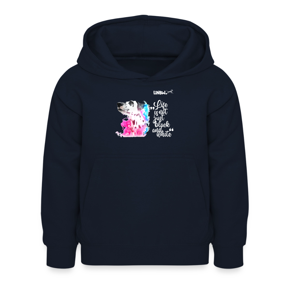 Boa's Hoodie Splash Life is not just black and white Edition White - Navy