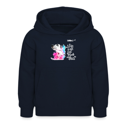 Boa's Hoodie Splash Life is not just black and white Edition White - Navy