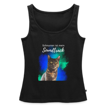 Nala´s Tank Top Premium Schnurren ist mein Soundtrack White Edition - Schwarz