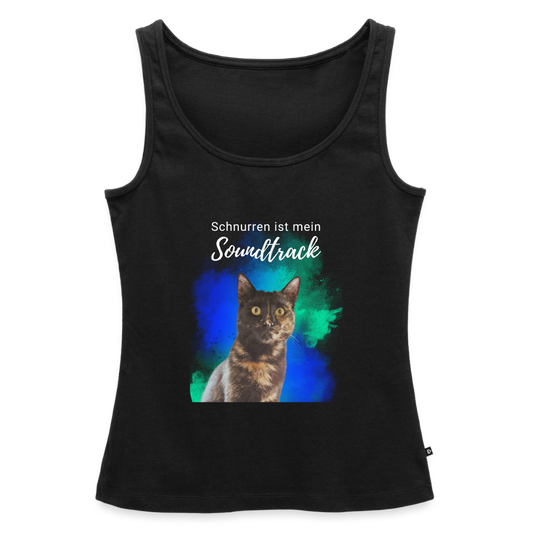 Nala´s Tank Top Premium Schnurren ist mein Soundtrack White Edition - Schwarz