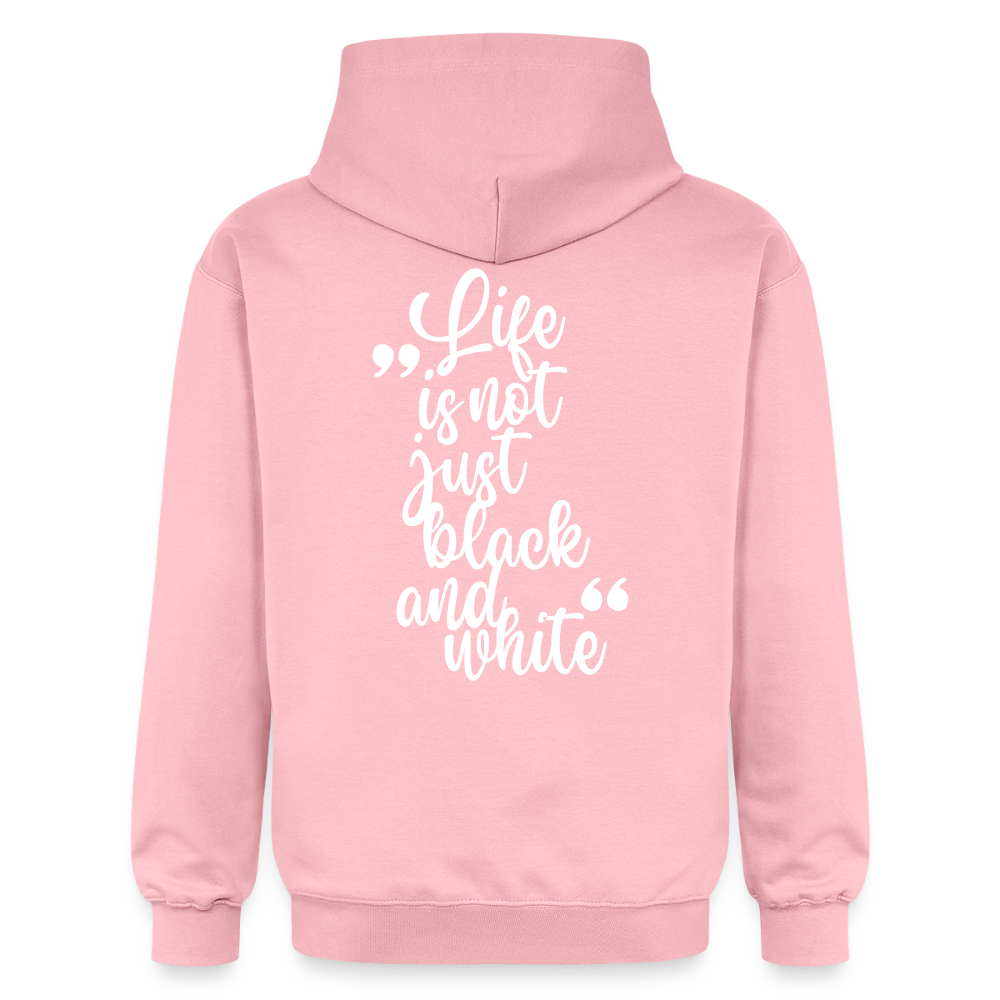 LiNBW. Crew Hoodie White Edition Life is not just black and white - Hellrosa