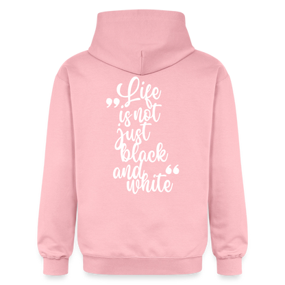 LiNBW. Crew Hoodie White Edition Life is not just black and white - Hellrosa
