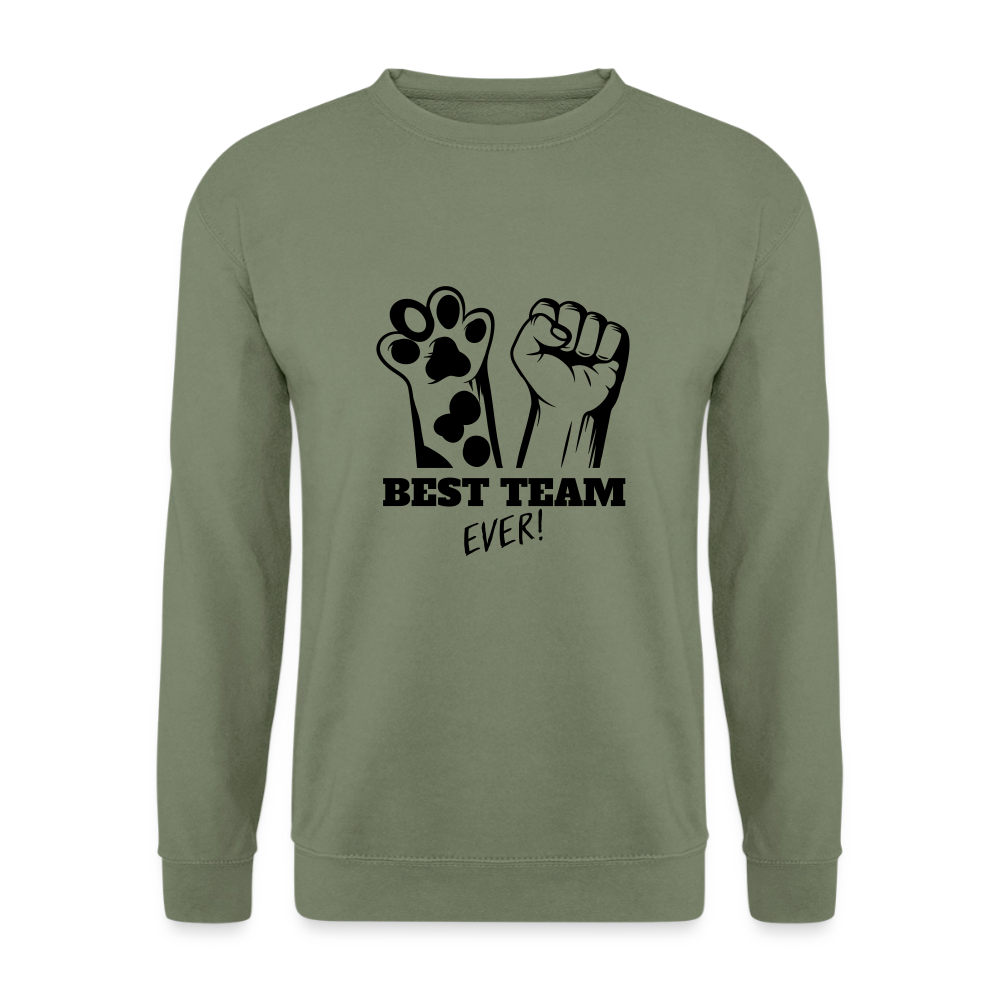 Best Team Ever Classic Pullover Black Edition - Armeegrün