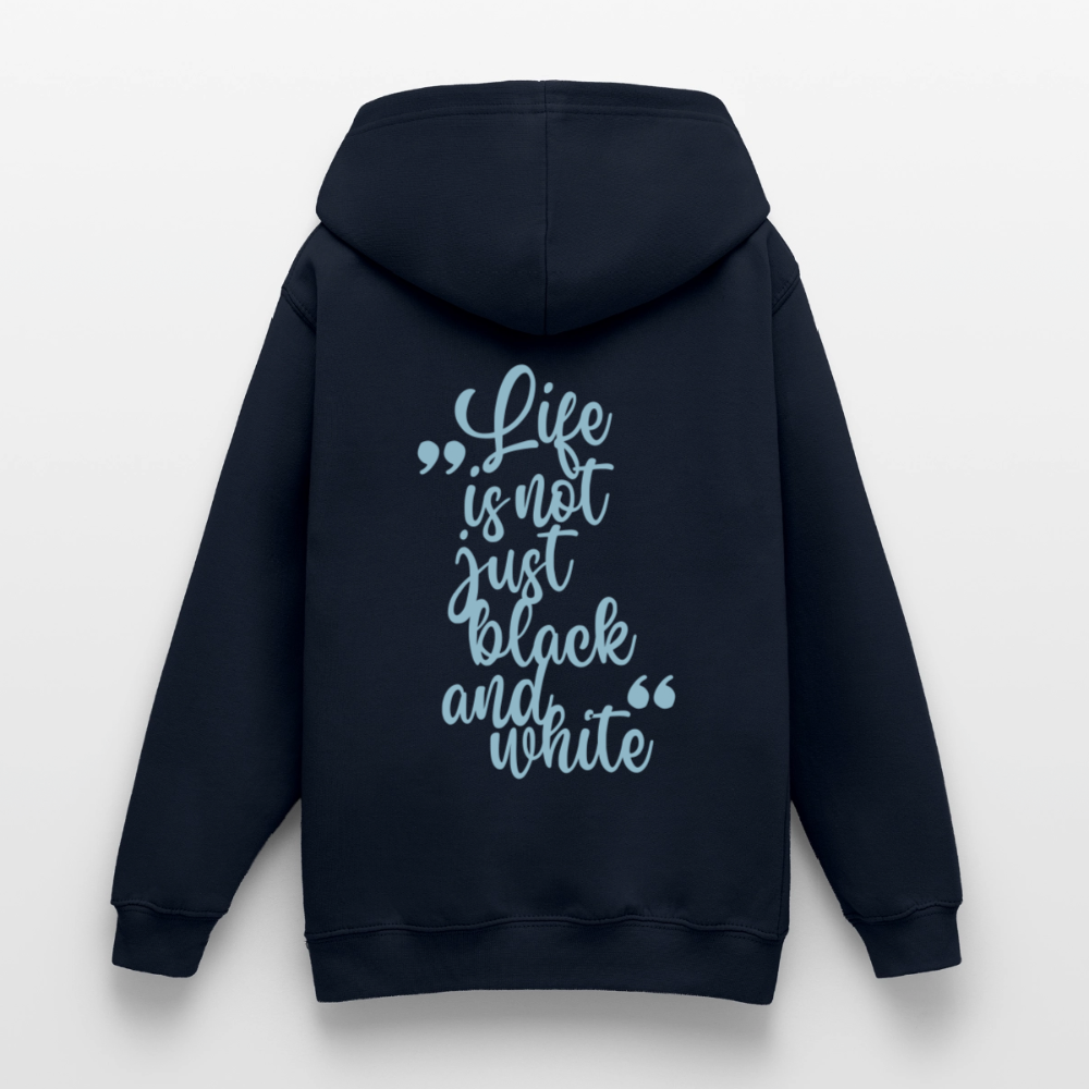 LiNBW. Crew Hoodie Life is not just black and white Edition Blue - LiNBW.