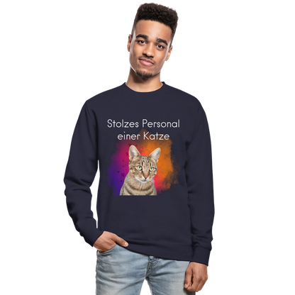 Pedro's Classic Pullover Stolzes Personal einer Katze White Edition - LiNBW.