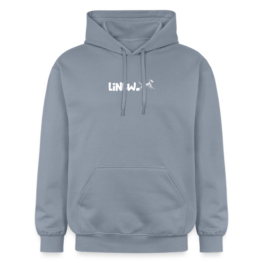 LiNBW. Crew Hoodie White Edition Life is not just black and white - Blau