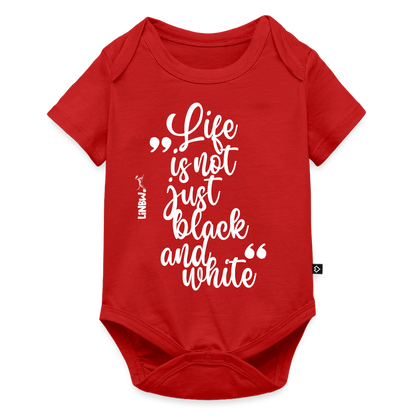 Life is not just black and white Kurzarm-Body White Edition - Rot
