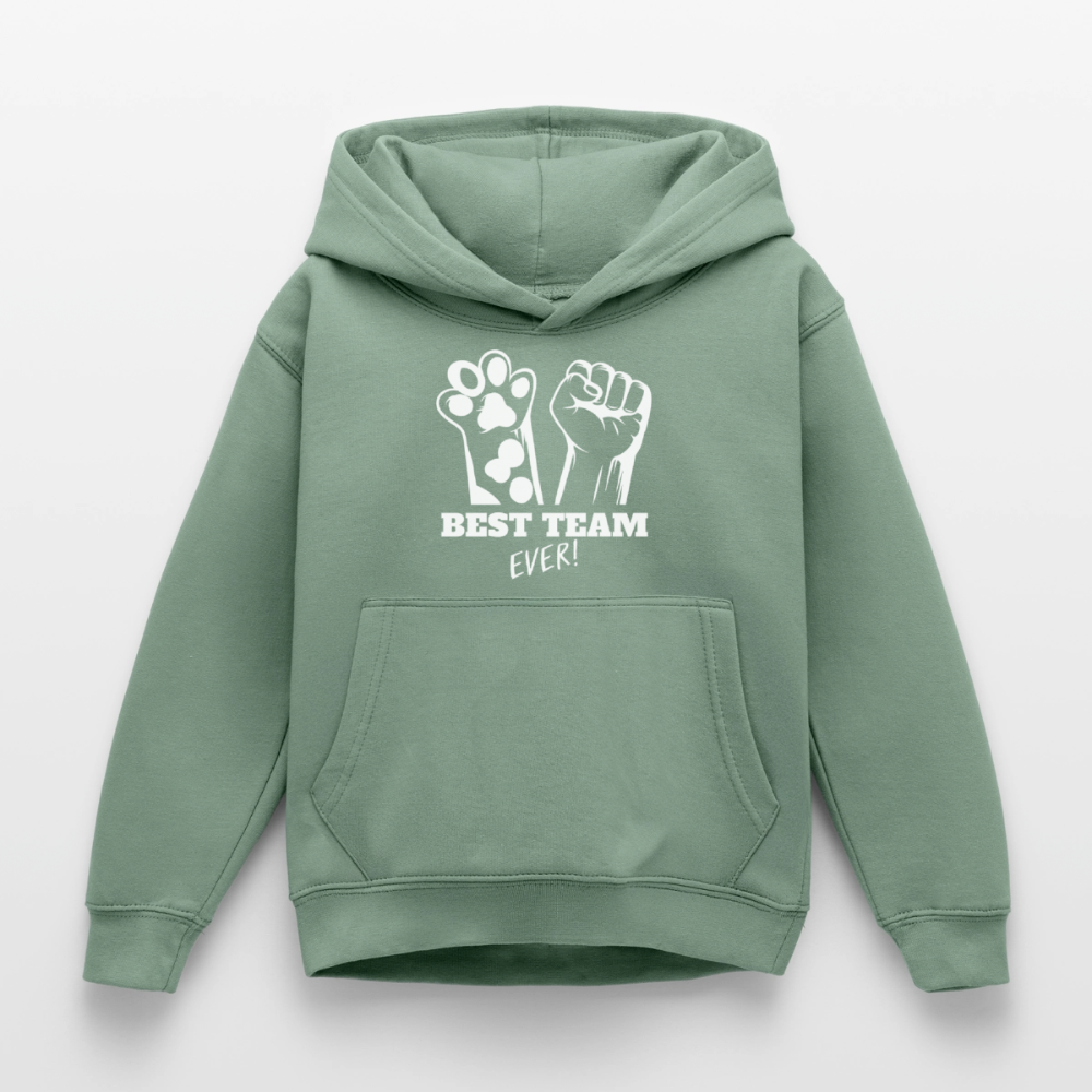 Best Team Ever  Hoodie White Edition - Graugrün