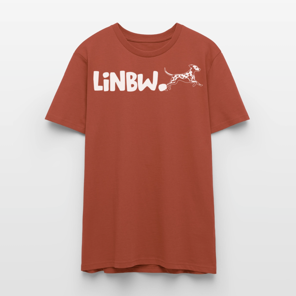 LiNBW. Unisex T-Shirt Premium Crew White Edition Life is not just black and white - Terrakotta