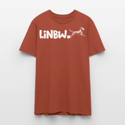 LiNBW. Unisex T-Shirt Premium Crew White Edition Life is not just black and white - Terrakotta