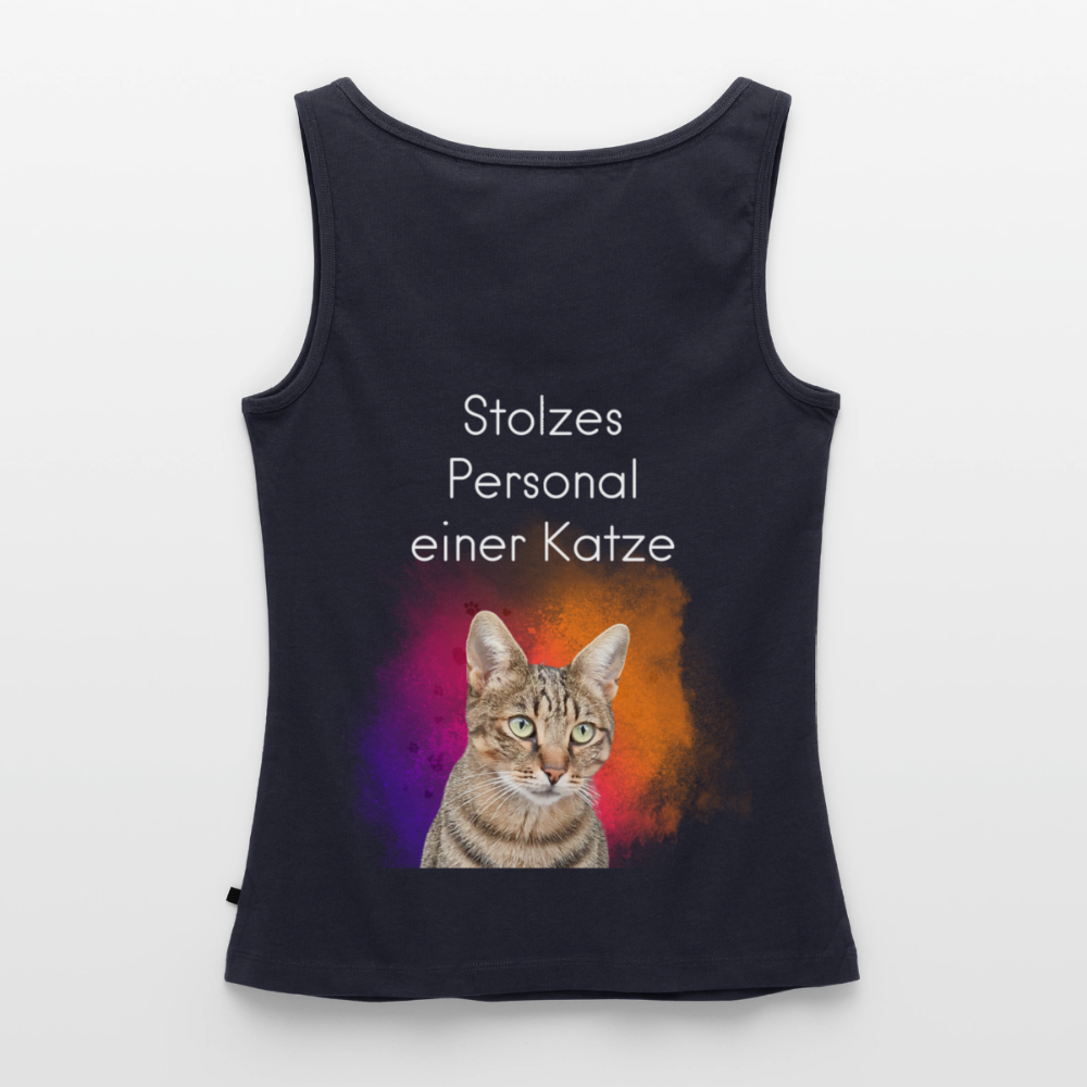 Pedro´s Tank Top Premium Stolzes Personal einer Katze CAT MOM Black Edition - Navy