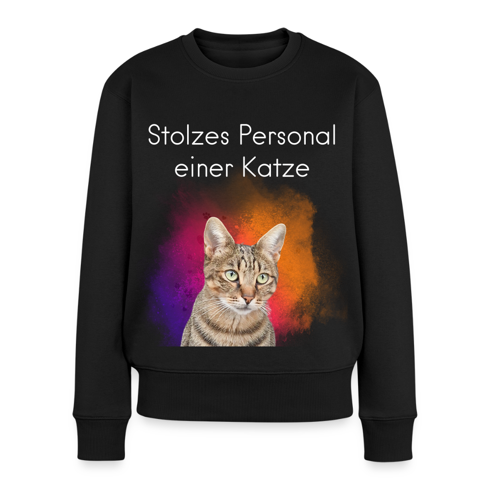 Pedro's Pullover Stolzes Personal einer Katze White Edition - Schwarz