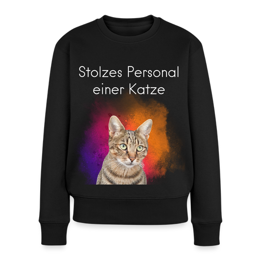 Pedro's Pullover Stolzes Personal einer Katze White Edition - Schwarz