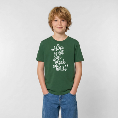 Life is not just black and white T-Shirt White Edition - Flaschengrün