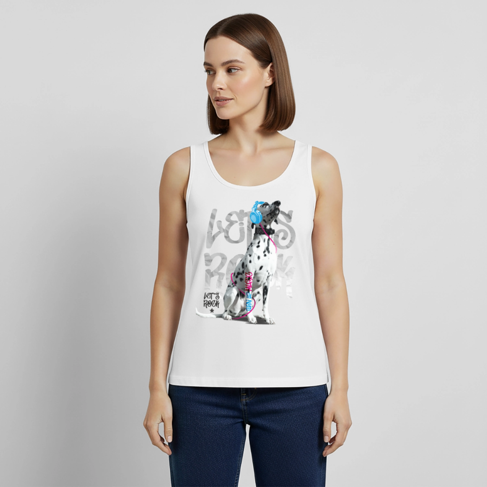 Boa´s Tank Top Premium Let´s Rock - Weiß