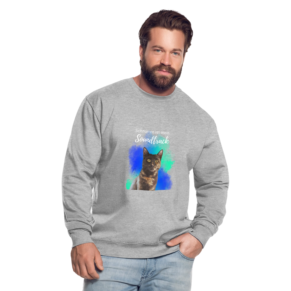 Nala's Classic Pullover Schnurren ist mein Soundtrack White Edition - Weißgrau meliert