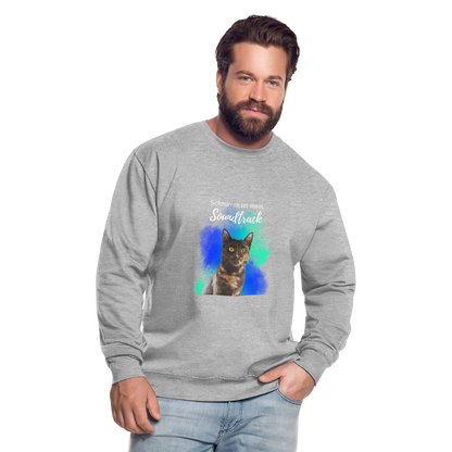 Nala's Classic Pullover Schnurren ist mein Soundtrack White Edition - Weißgrau meliert