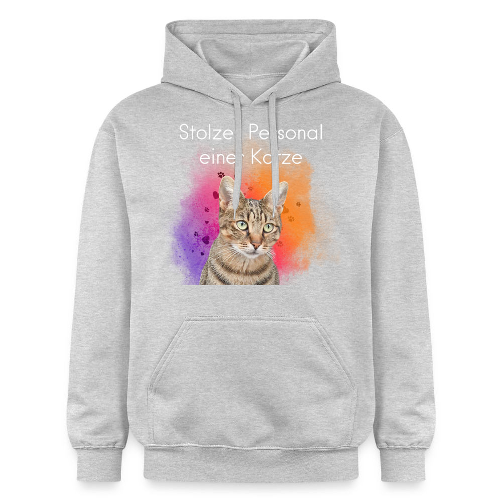 Pedro's Hoodie Stolzes Personal einer Katze White Edition - Hellgrau meliert