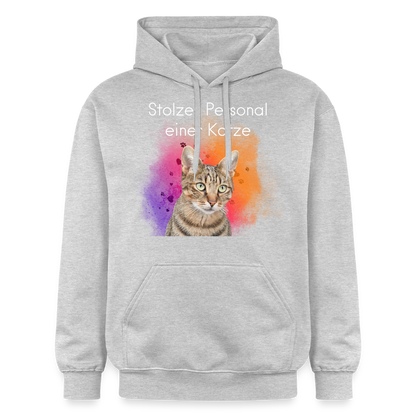 Pedro's Hoodie Stolzes Personal einer Katze White Edition - Hellgrau meliert