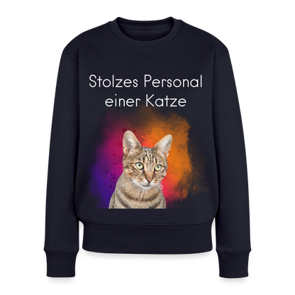 Pedro's Pullover Stolzes Personal einer Katze White Edition - Navy