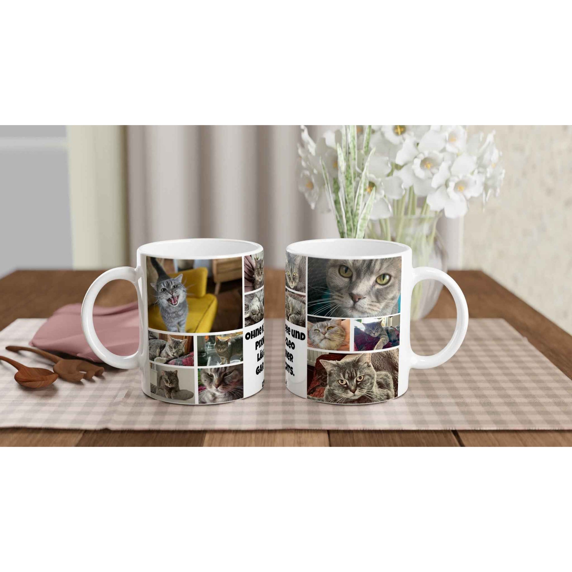 Pixie´s und Cleo´s Keramiktasse ohne Kaffee und uns läuft hier gar nichts
