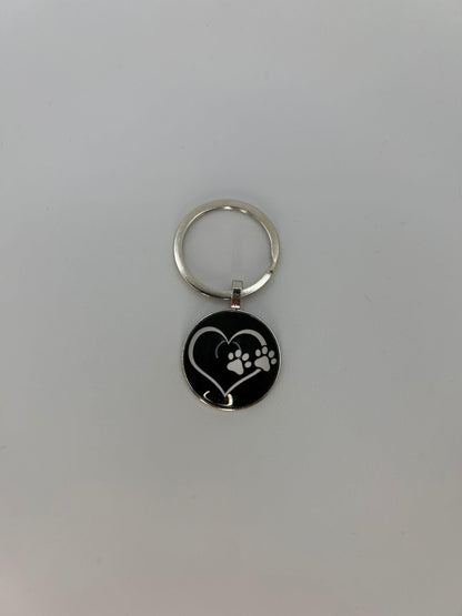 LiNBW. Schlüsselanhänger Herz mit Pfotenabdruck - ideal als Geschenk - LiNBW.