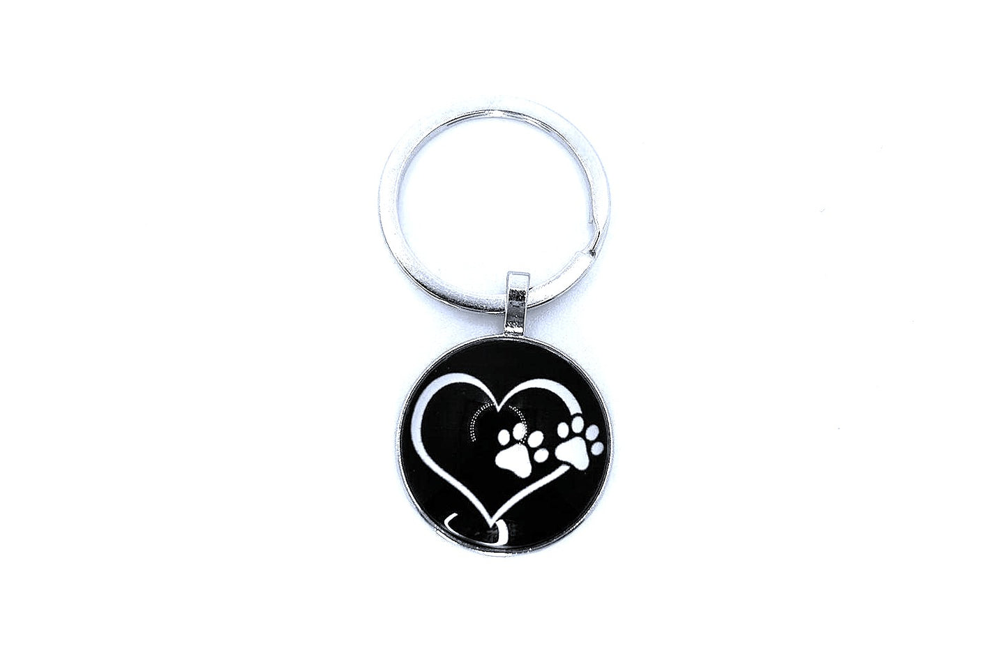 LiNBW. Schlüsselanhänger Herz mit Pfotenabdruck - ideal als Geschenk - LiNBW.
