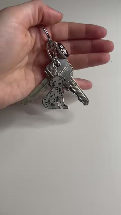 LiNBW Dalmatiner Schlüsselanhänger mit Geschenkbeutel - Perfektes Geschenk für Hundeliebhaber