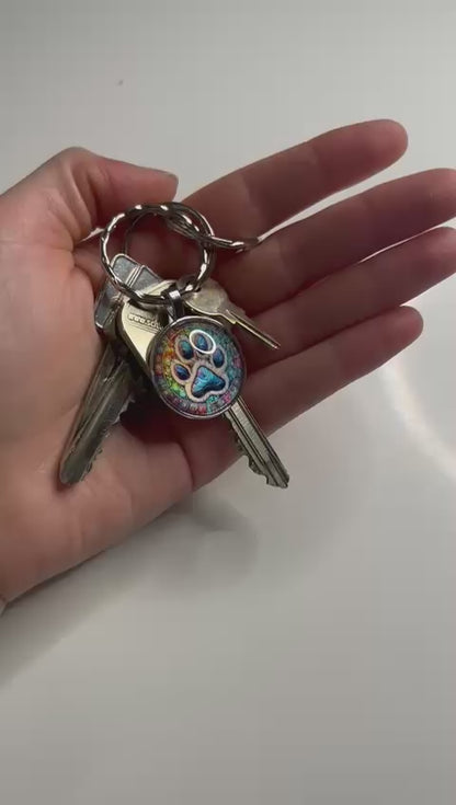 LiNBW Schlüsselanhänger Pfotenabdruck Vintage mit Geschenkverpackung