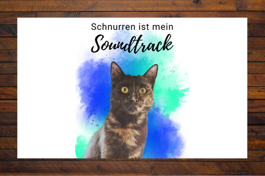 Nala's Fußmatte Schnurren ist mein Soundtrack - LiNBW.