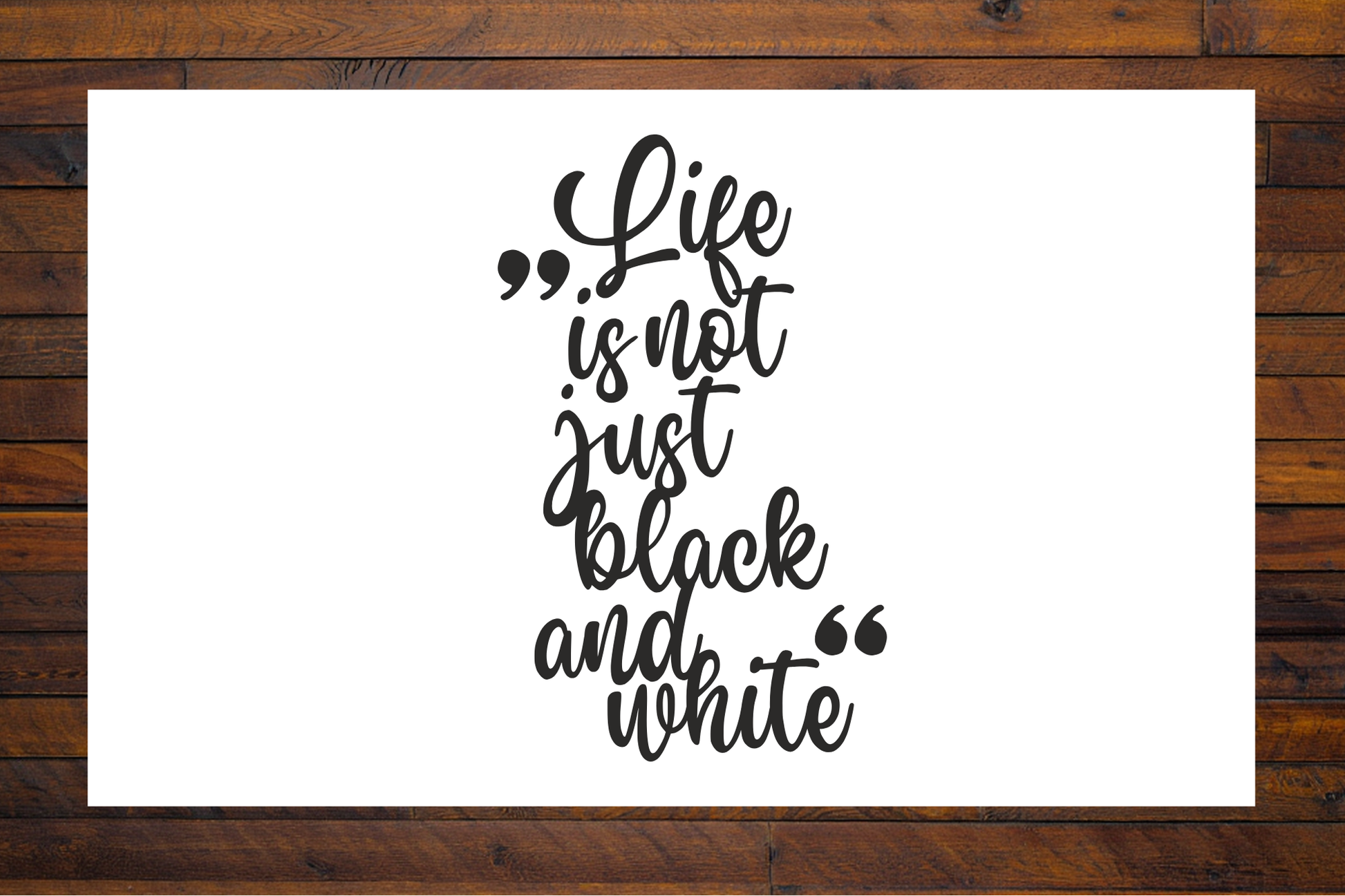 Life is not just black and white Fußmatte - LiNBW.